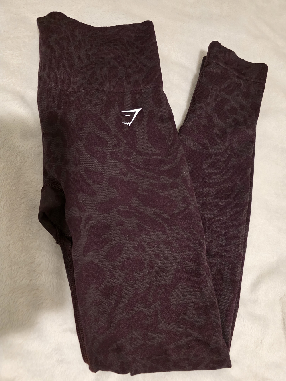 Gymshark Deep Burgundy Camo Seamless Leggings